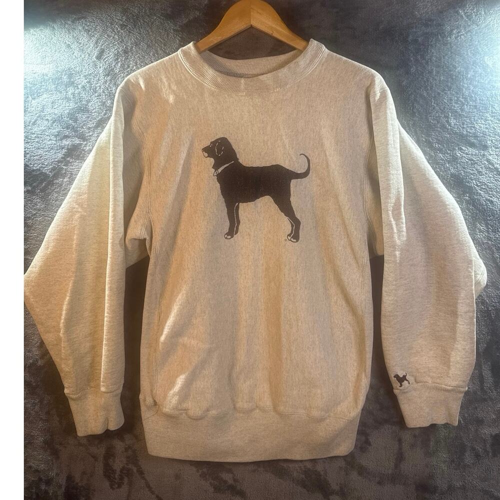 VTG 90s KELLSPORT The Black Dog Martha's Vineyard reverse weave Crewneck Gray L